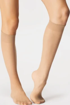 5PACK Nylonowe podkolanówki 20 DEN