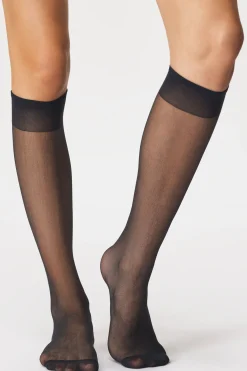 5PACK Nylonowe podkolanówki 20 DEN