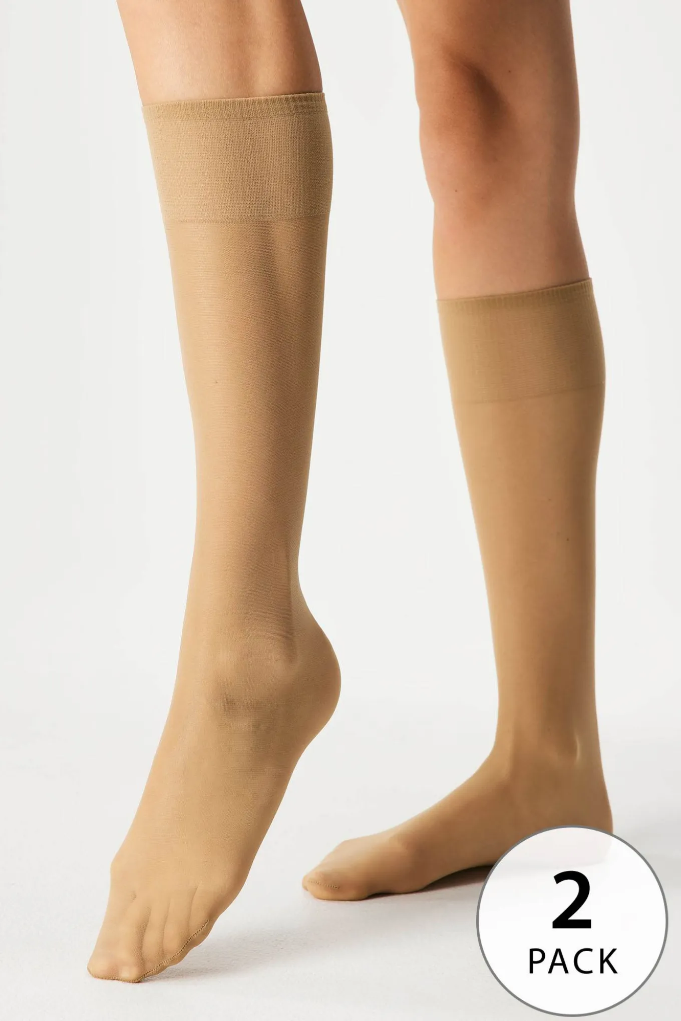2PACK Nylonowe podkolanówki Marea 15 DEN