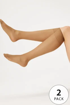 2PACK Nylonowe podkolanówki Marea 40 DEN