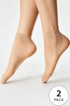2PACK Nylonowe skarpetki Easy krótkie 15 DEN