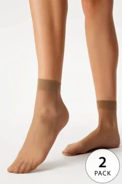 2PACK Nylonowe skarpetki Easy krótkie 15 DEN