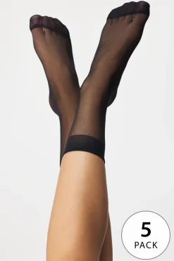 5PACK Nylonowe skarpetki Nylon wysokie 20 DEN