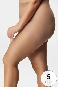 5PACK Rajstopy wyszczuplające Plus Size Basic Matt 20 DEN