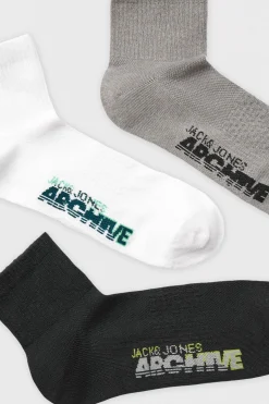 3PACK Skarpetki sportowe JACK AND JONES JACBrat krótkie