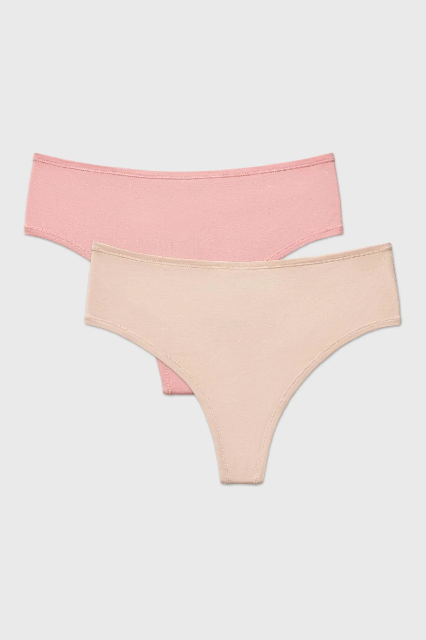 2PACK Tanga Bamboo Mina z wysokim stanem