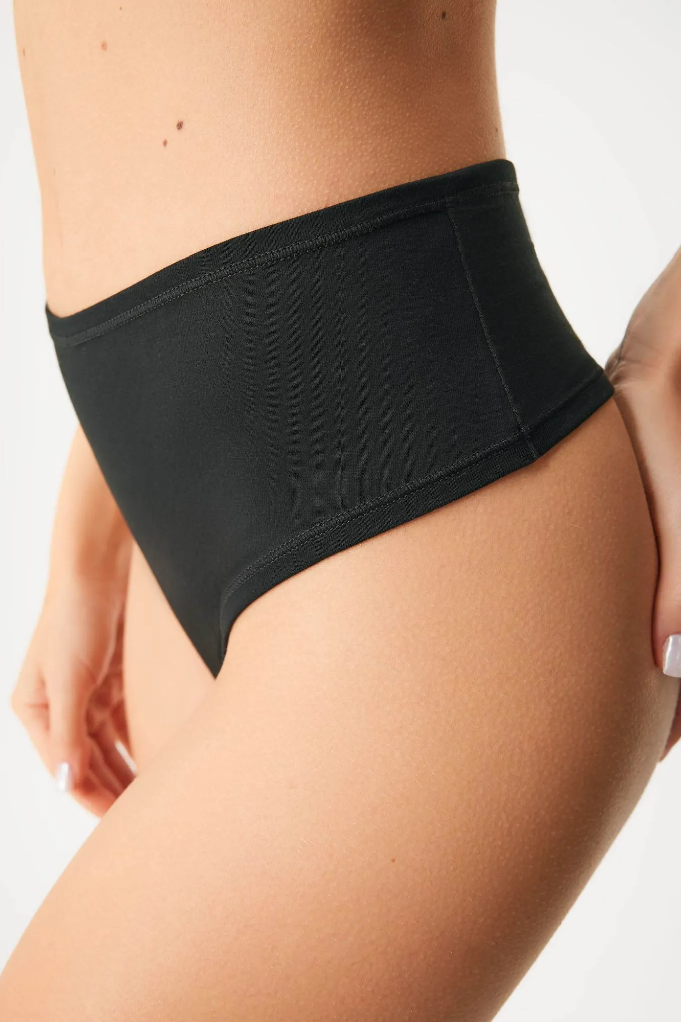 2PACK Tanga Bamboo Mina z wysokim stanem