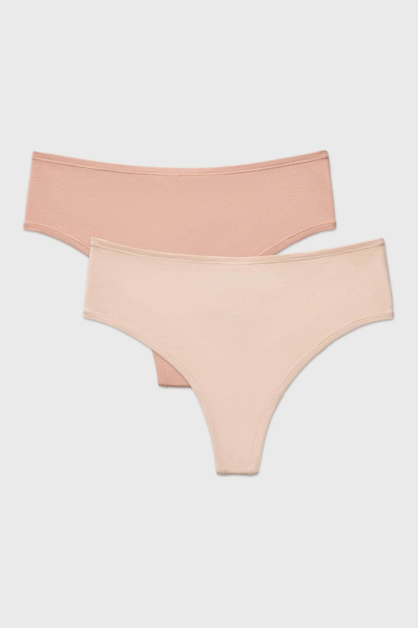 2PACK Tanga Bamboo Mina z wysokim stanem