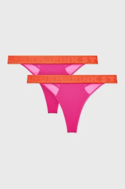 2PACK Tanga PINK STORM Fizzy z podwyższonym stanem