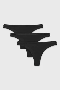 3PACK Tanga Pure bawełniane