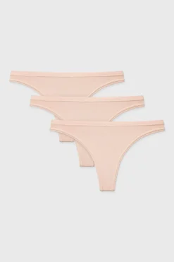 3PACK Tanga Pure bawełniane