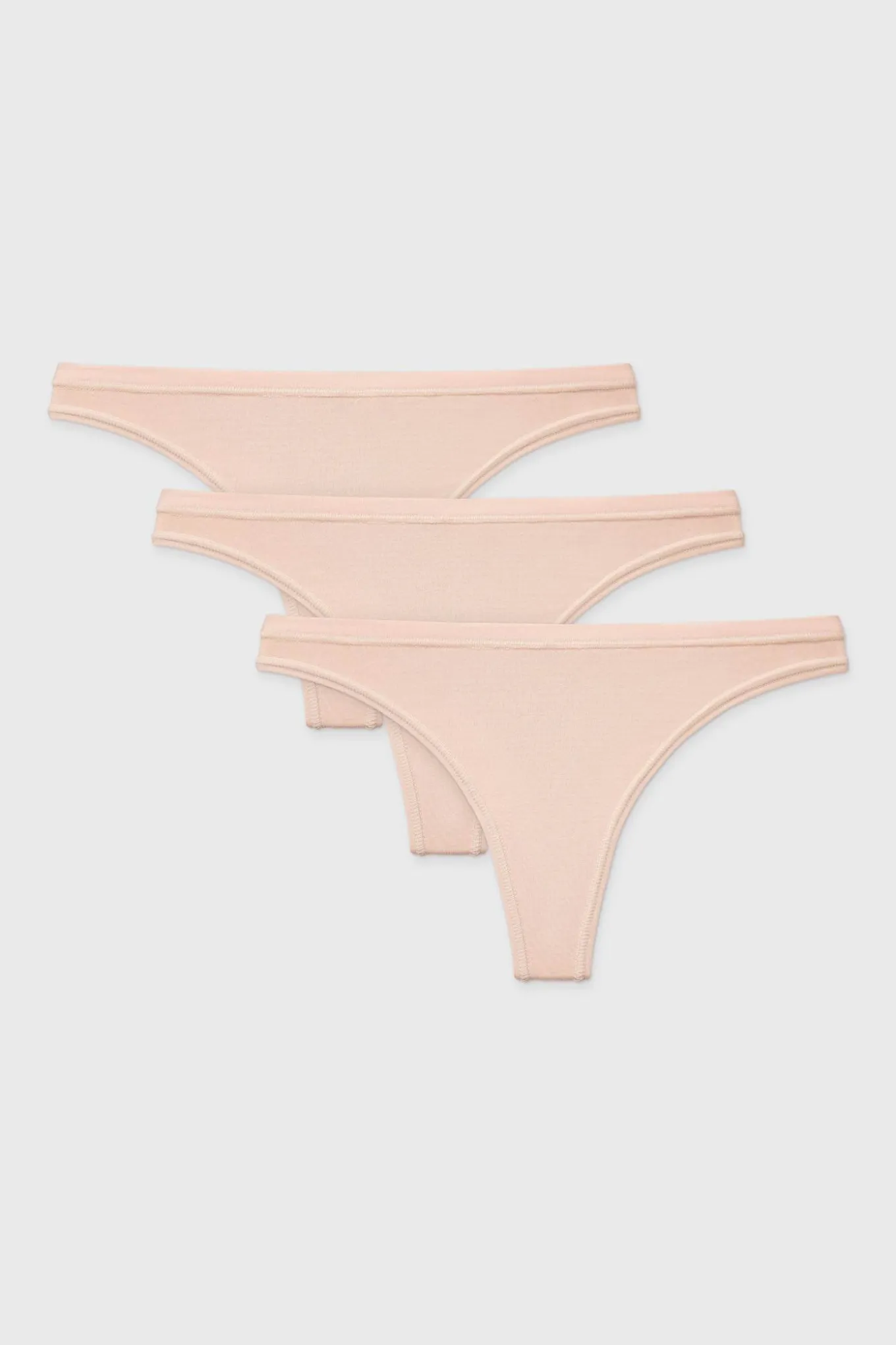 3PACK Tanga Pure bawełniane