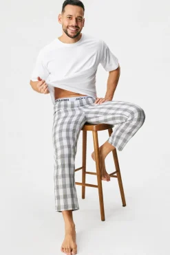 Piżama bawełniana JACK AND JONES JACLuca długa