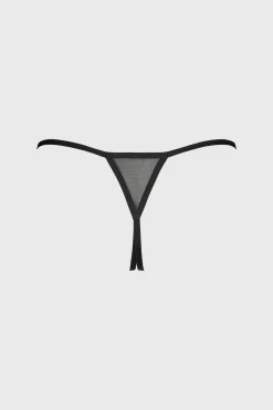 Tanga erotyczne Obsessive Novenes z otwartym krokiem