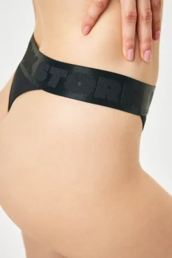 Tanga PINK STORM Soft Studio z podwyższonym stanem