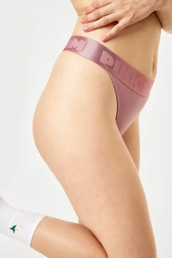 Tanga PINK STORM Soft Studio z podwyższonym stanem