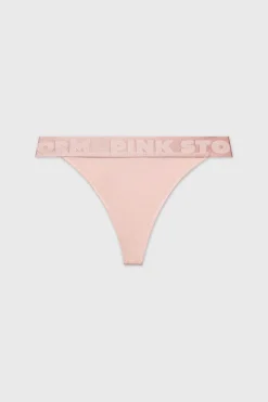 Tanga PINK STORM Soft Studio z podwyższonym stanem
